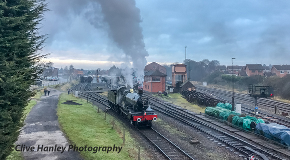 Trying out my new Iphone7+. GWR Manor Class 4-6-0 no 7812 reverses back onto its train.