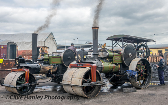 Two steam rollers were on display at the entrance at Tyseley.