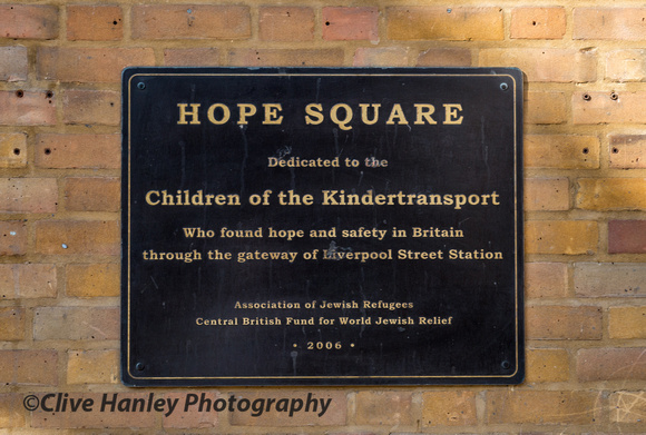 Hope Square - Dedicated to the Children of the Kindertransport