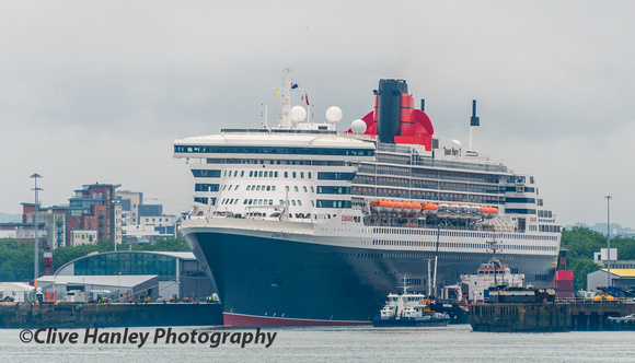 Queen Mary 2 was moored at The Ocean Terminal.