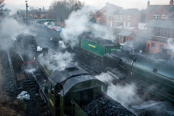 Goodness knows what the neighbours thought of having 8 steam locos being fired up.