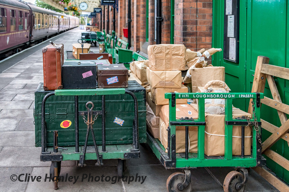 Lots of parcels loaded at Loughborough station.