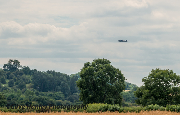 The only airworthy Avro Lancaster was seen several miles away.