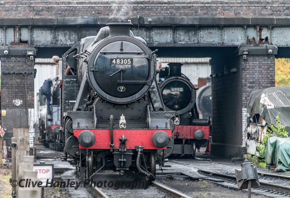 Stanier 8f no 48305 and Hawksworth Modified Hall Class no 6990  Witherslack Hall
