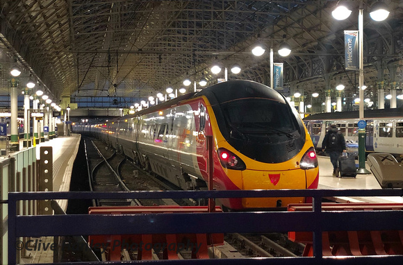 Resting at platform 6 was this Virgin Pendolino that formed the 16.20 from Euston