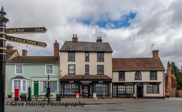Waylett's newsagents and Thaxted Post Office.