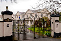 The entrance gates at Wellesbourne House