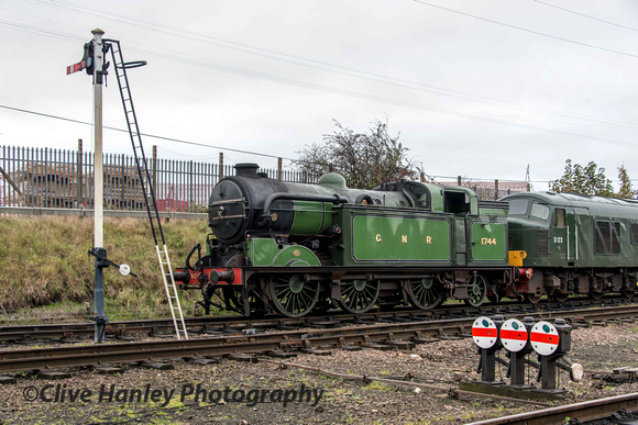 Gresley N2 no 69523 (as 1744) had just returned from a period on the Bo'ness & Kinneil Railway