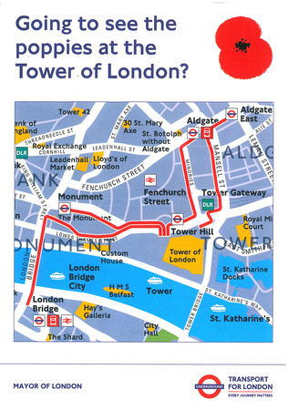 Reaching the Tower was made easy by London Underground who provided maps....