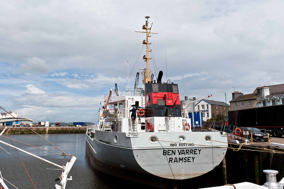 Ramsey harbour with "Ben Varrey" tied up.