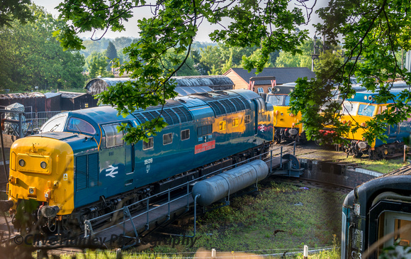 The locos gathered around the turntable at Kidderminster