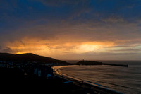 29th October 2011. Sunset at Peel, Isle of Man