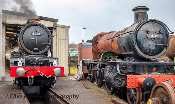 6024 moves out of the "King" shed at Tyseley