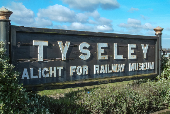 Tyseley Station nameboard was looking a bit worse for wear.