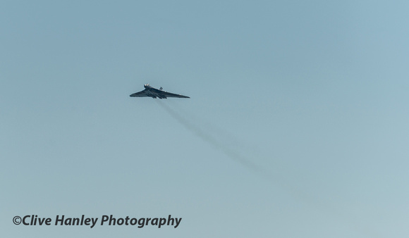 After the disaster XH558 paid its respects with a simple flypast in tribute.