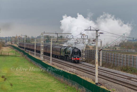 From the same location 46233 Duchess of Sutherland heads south with a Sheffield to Euston excursion