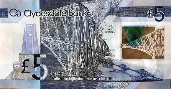 The bridge features on the Clydesdale Bank £5 note.