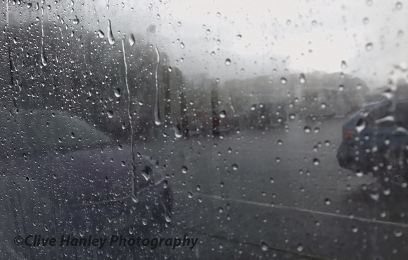 around 3pm the heavens simply opened and a rainstorm hit Brands Hatch.