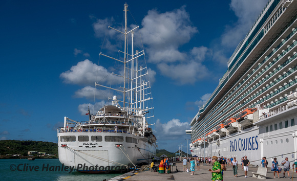 On arrival into Antigua and "Sun Med II" was alongside.