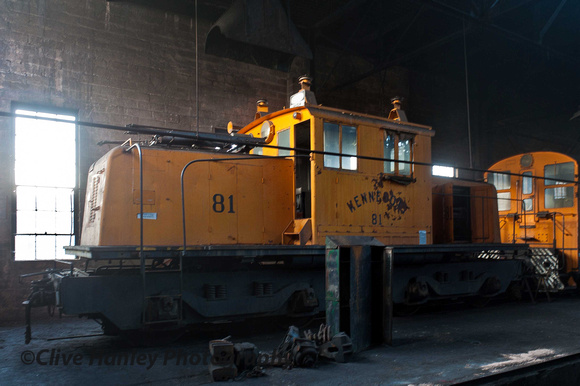 One of the electric locos used at the copper mine by Kennecott.