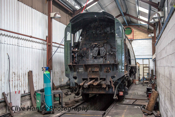 Hidden away in the dark depths of Ropley Locomotive Works lurks a Bulleid Pacific. Which one?