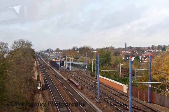 We are now crossing the ex GWR mainline to the north of Birmingham. The two tracks on the right have been converted as tramtracks.