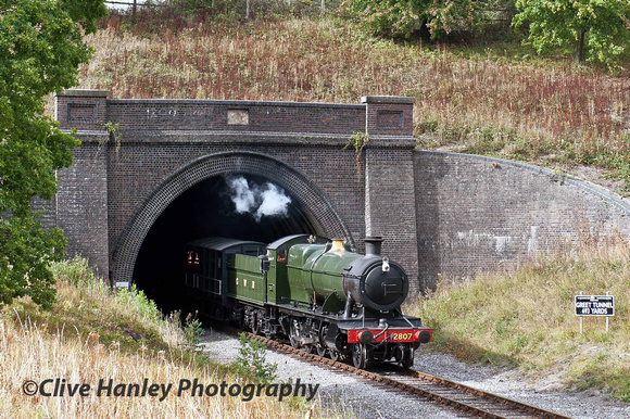 2807 exits the north portal of Greet tunnel.