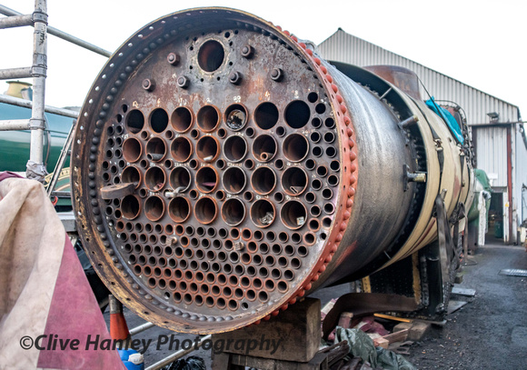 The boiler from Stanier black 5 no 45491