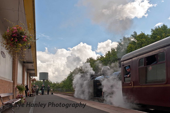 A steamy departure from Riverside station.