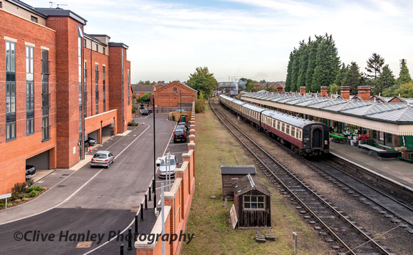 The changed view from the bridge over Loughborough station