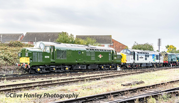 Two class 37's in the yard.