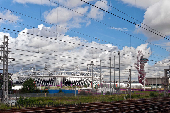 First sight of the Olympic stadium