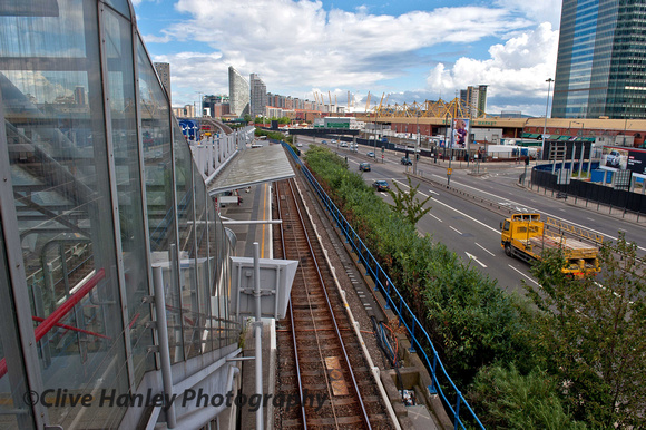 Poplar station is to the north of Canary Wharf