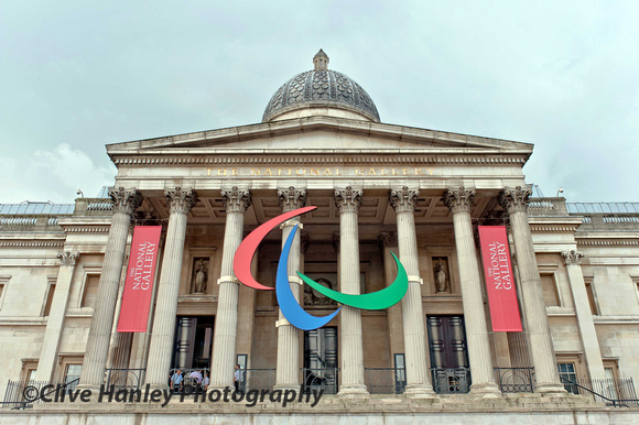 The Paralympic Swirls outside The National Gallery