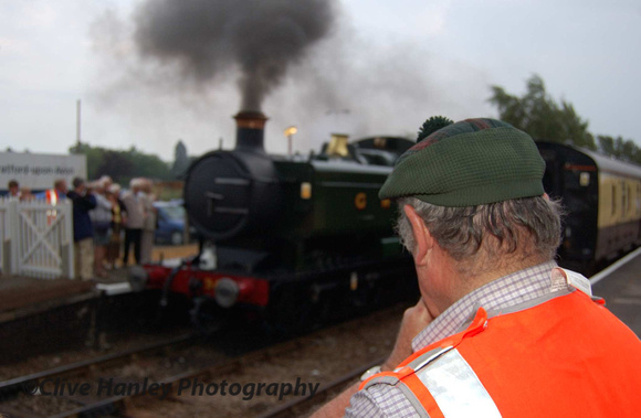 Owner Dennis looks on at his loco.
