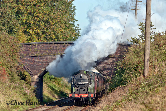 Gresley N2 class no 69523 (as 1744) heads towards Quorn.