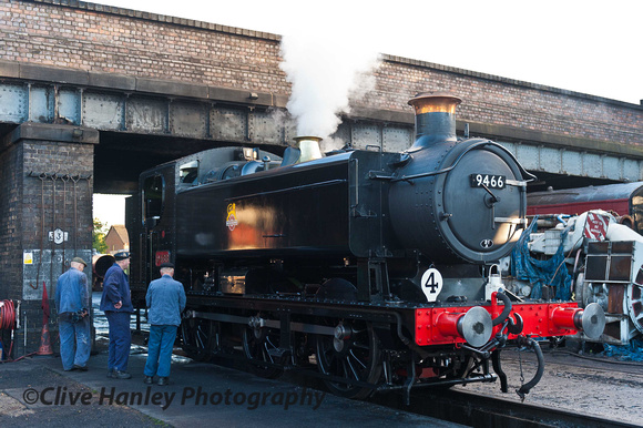 The other guest loco was Dennis Howells 0-6-0PT no 9466 in a new black livery.