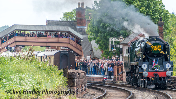 The crowds on Bewdley station were straining to catch a glimpse of the train.