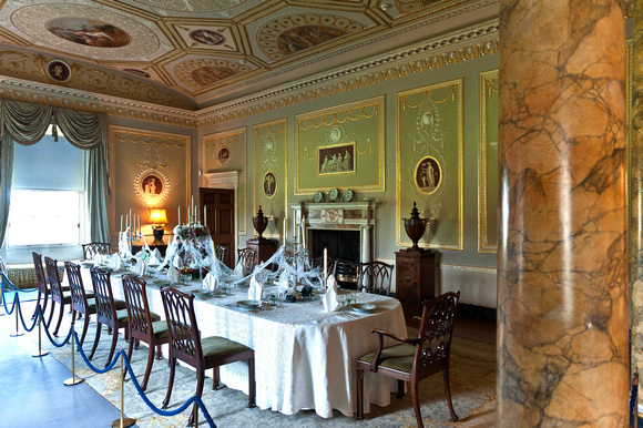 The dining room was used in the recent feature film of "Pride & Prejudice" starring Keira Knightly.