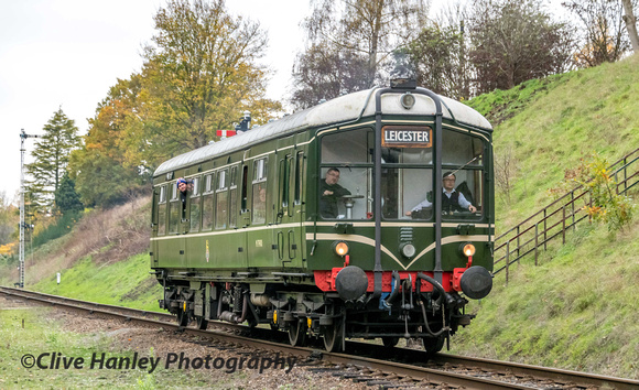the railcar approaches Rothley with the 12.00 noon service to Leicester