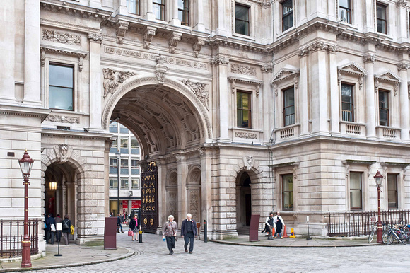 The grand entrance into The Royal Academy Courtyard