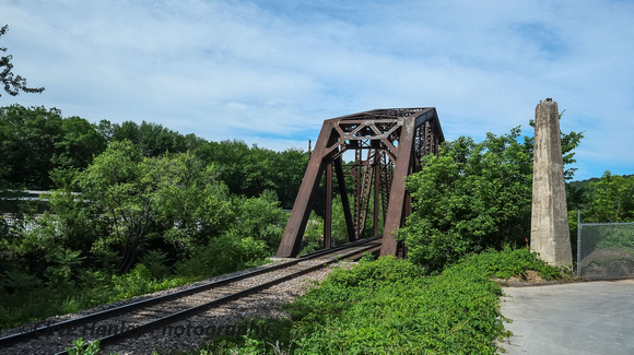The bridge takes the Whitehall track over Middlebury River