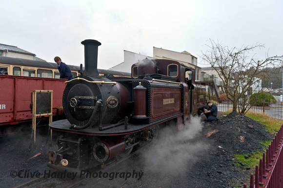 No 10 was receiving some attention - Coaling up and oiling.