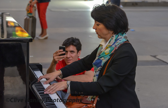 While looking for an ATM at Gare du Nord I heard some beautiful piano music drifting through.