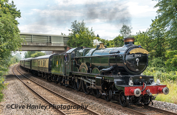 The lunchtime run of The Shakespeare Express climbs away from Stratford.