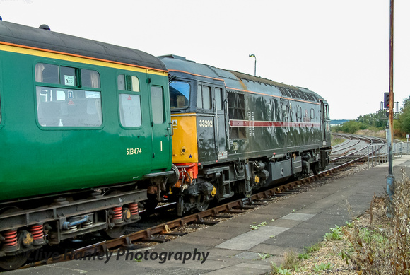 At Stratford I found that Class 33 no 33202 Meteor was on the back.