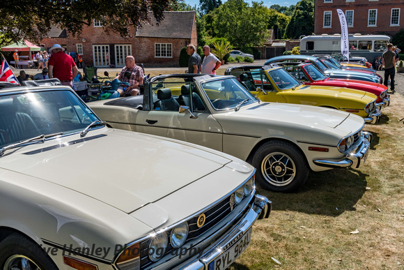 A line up of Triumph Stags