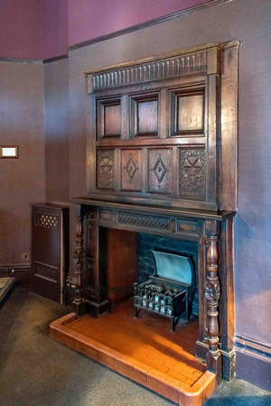 Even has its own fireplace.