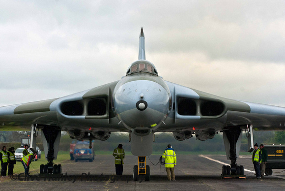 A very chilly day at Wellesbourne was warmed up by Vulcan XM655 fully operational. (OK - on the ground only)