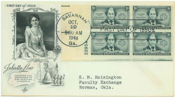 Juliette Gordon Low - Stamp issued October 29th 1948.